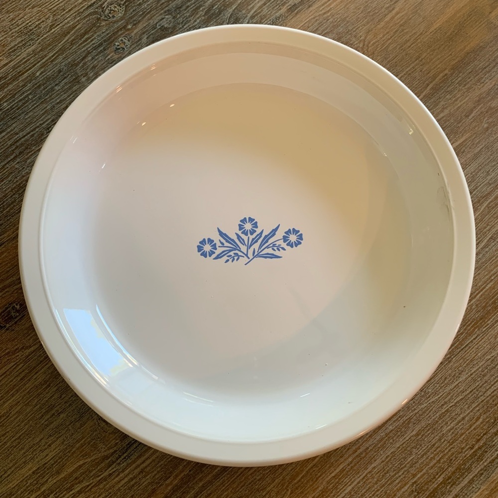 Corning Ware Pie Plate cornflower blue 9”